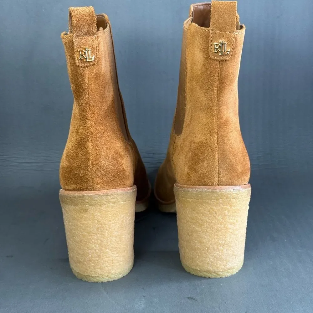 LAUREN Ralph Lauren Marianna suede leather ankle boot women’s size 8.5 - Picture 4 of 10